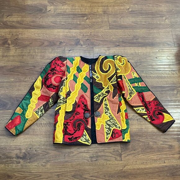 Vintage 1980s Judith Roberto patchwork Jacket - Picture 8 of 8